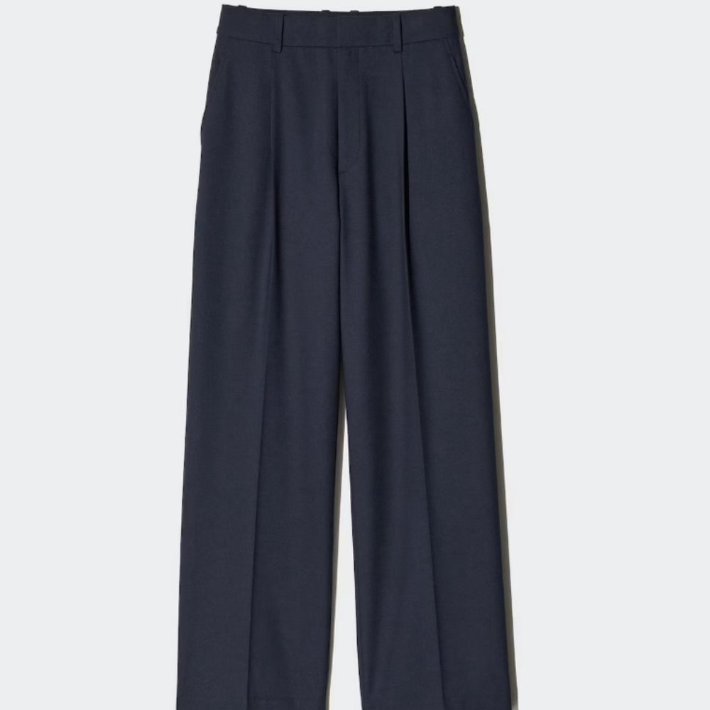 Pleated Wide Pants (black, beige & pinstripe)